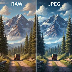 تفاوت فرمت jpg و raw