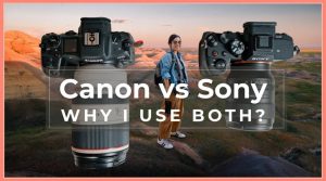 دوربین Canon EOS R6 در باران سبک به عنوان نمونه weather sealing بالای کانن – با تمرکز بر تفاوت کانن و سونی در آب‌وهوا