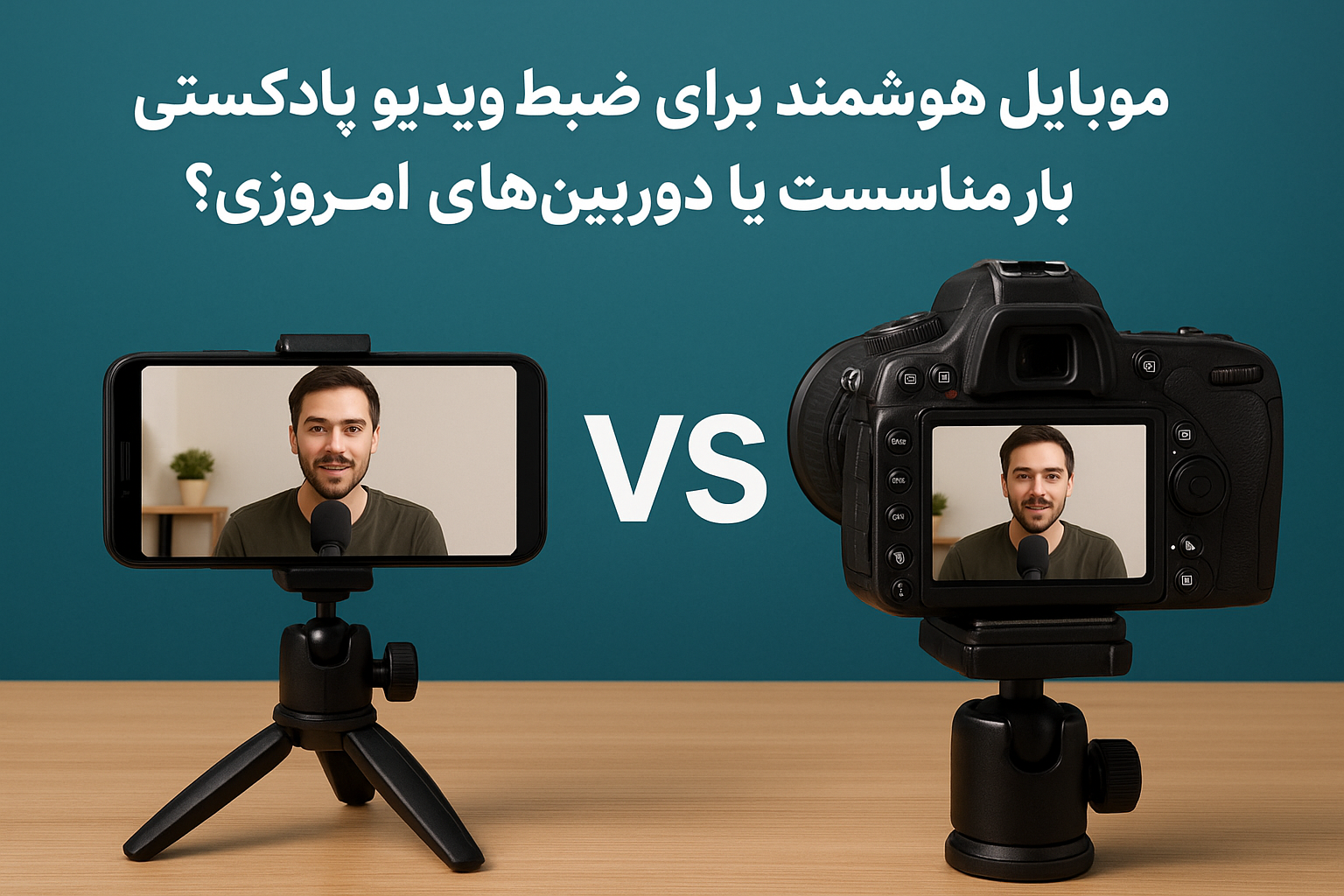 موبایل هوشمند برای ضبط ویدیو پادکستی